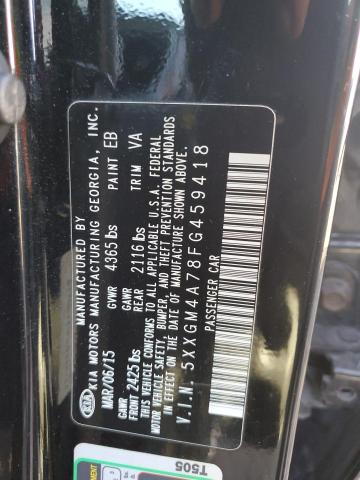 Photo 12 VIN: 5XXGM4A78FG459418 - KIA OPTIMA LX 