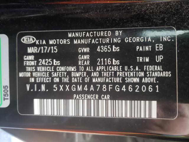 Photo 9 VIN: 5XXGM4A78FG462061 - KIA OPTIMA LX 