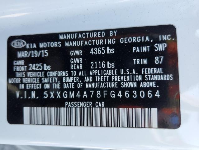 Photo 11 VIN: 5XXGM4A78FG463064 - KIA OPTIMA LX 