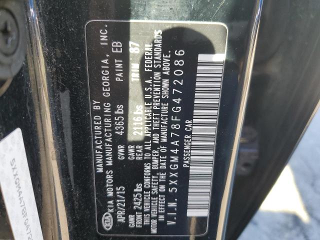 Photo 12 VIN: 5XXGM4A78FG472086 - KIA OPTIMA 