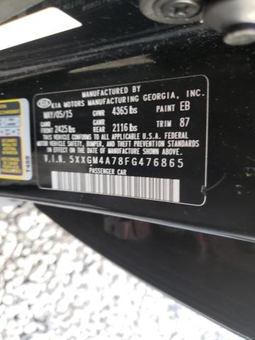 Photo 9 VIN: 5XXGM4A78FG476865 - KIA OPTIMA LX 