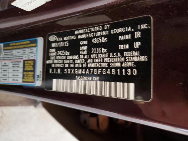 Photo 11 VIN: 5XXGM4A78FG481130 - KIA OPTIMA LX 