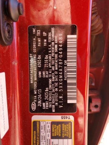 Photo 11 VIN: 5XXGM4A78FG494489 - KIA OPTIMA LX 