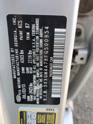 Photo 9 VIN: 5XXGM4A78FG500954 - KIA OPTIMA LX 