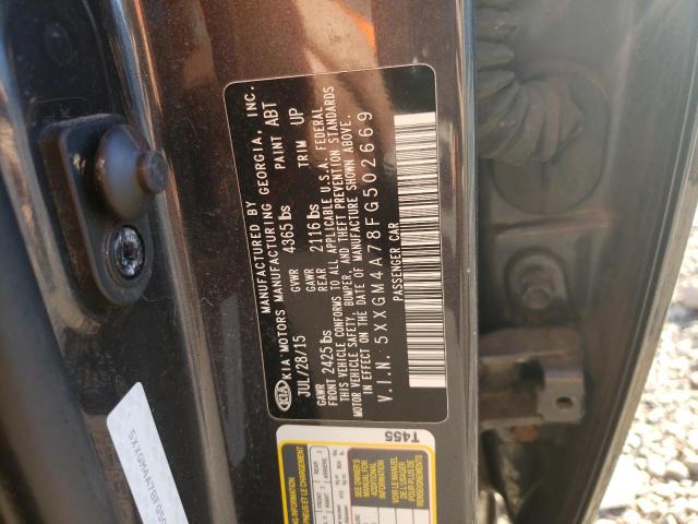 Photo 9 VIN: 5XXGM4A78FG502669 - KIA OPTIMA LX 