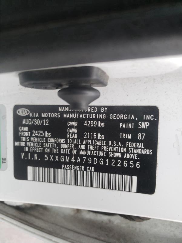 Photo 9 VIN: 5XXGM4A79DG122656 - KIA OPTIMA LX 