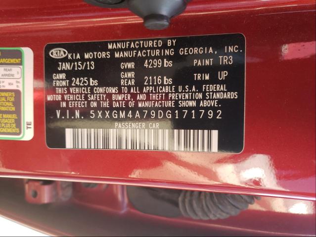 Photo 9 VIN: 5XXGM4A79DG171792 - KIA OPTIMA LX 