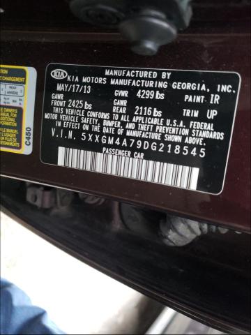 Photo 9 VIN: 5XXGM4A79DG218545 - KIA OPTIMA 