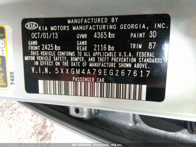 Photo 8 VIN: 5XXGM4A79EG267617 - KIA OPTIMA 