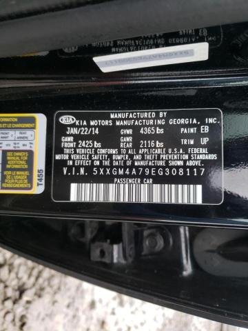 Photo 9 VIN: 5XXGM4A79EG308117 - KIA OPTIMA LX 