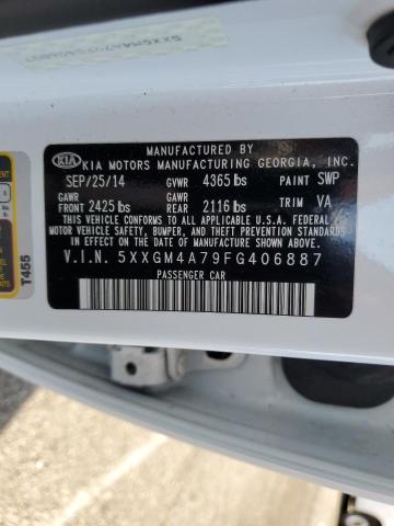 Photo 9 VIN: 5XXGM4A79FG406887 - KIA OPTIMA LX 