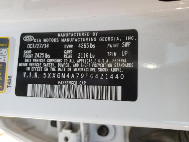 Photo 9 VIN: 5XXGM4A79FG421440 - KIA OPTIMA LX 