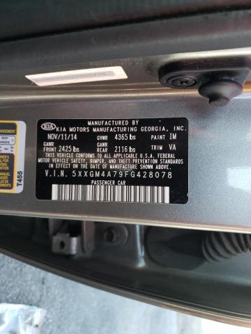 Photo 11 VIN: 5XXGM4A79FG428078 - KIA OPTIMA LX 