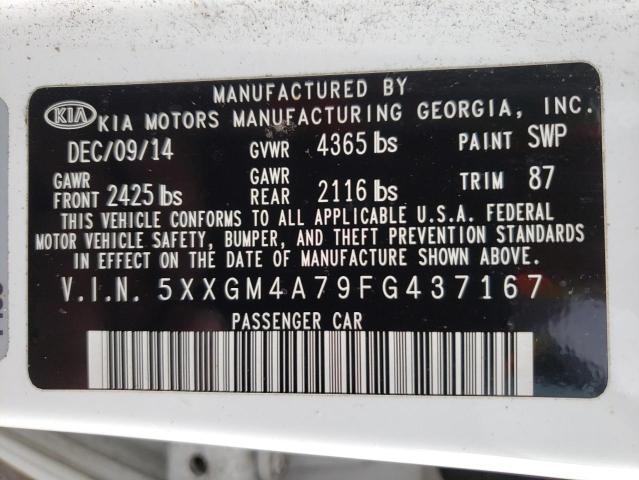 Photo 11 VIN: 5XXGM4A79FG437167 - KIA OPTIMA LX 