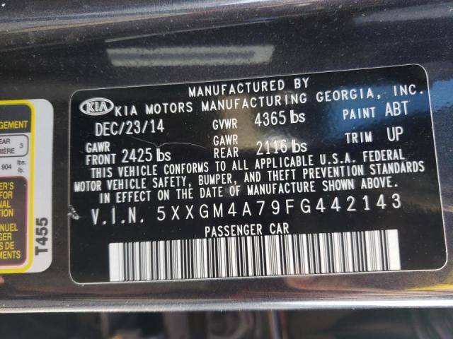 Photo 9 VIN: 5XXGM4A79FG442143 - KIA OPTIMA LX 