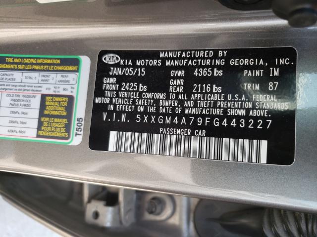 Photo 9 VIN: 5XXGM4A79FG443227 - KIA OPTIMA 