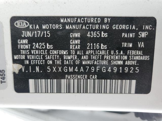 Photo 11 VIN: 5XXGM4A79FG491925 - KIA OPTIMA LX 