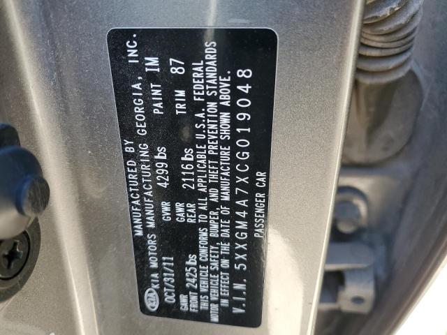 Photo 11 VIN: 5XXGM4A7XCG019048 - KIA OPTIMA 