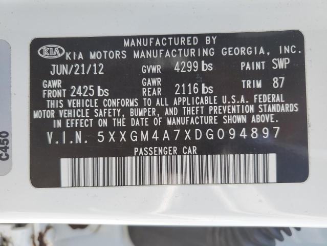 Photo 12 VIN: 5XXGM4A7XDG094897 - KIA OPTIMA 