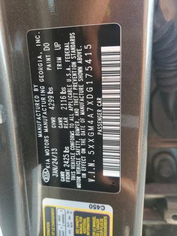 Photo 11 VIN: 5XXGM4A7XDG175415 - KIA OPTIMA LX 