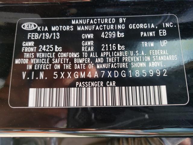 Photo 9 VIN: 5XXGM4A7XDG185992 - KIA OPTIMA LX 