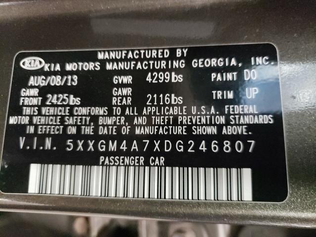 Photo 9 VIN: 5XXGM4A7XDG246807 - KIA OPTIMA LX 