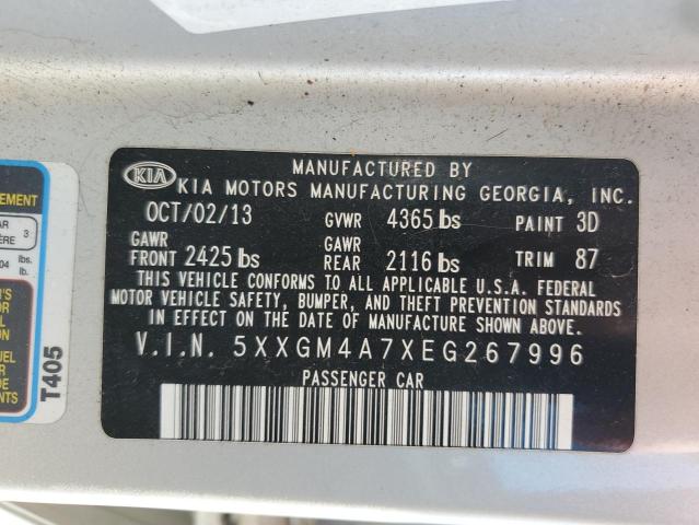 Photo 11 VIN: 5XXGM4A7XEG267996 - KIA OPTIMA LX 