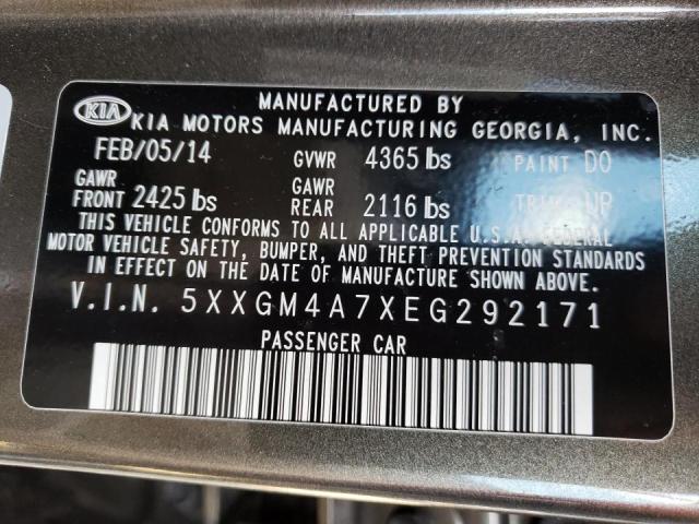 Photo 9 VIN: 5XXGM4A7XEG292171 - KIA OPTIMA LX 