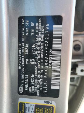 Photo 11 VIN: 5XXGM4A7XEG321796 - KIA OPTIMA LX 