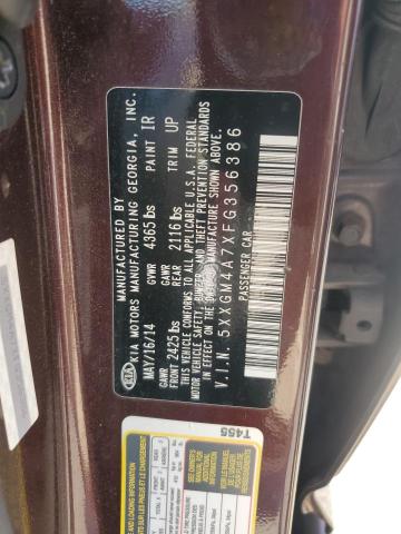 Photo 11 VIN: 5XXGM4A7XFG356386 - KIA OPTIMA LX 