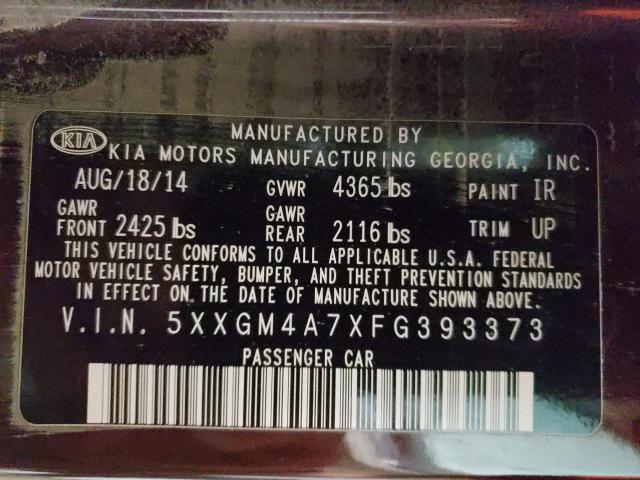 Photo 9 VIN: 5XXGM4A7XFG393373 - KIA OPTIMA LX 