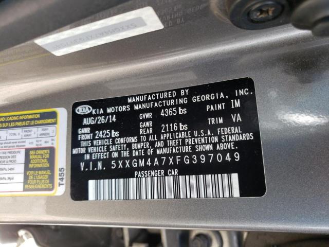 Photo 9 VIN: 5XXGM4A7XFG397049 - KIA OPTIMA LX 