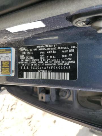 Photo 9 VIN: 5XXGM4A7XFG403948 - KIA OPTIMA LX 