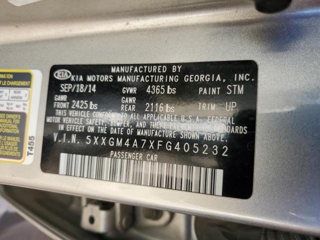 Photo 11 VIN: 5XXGM4A7XFG405232 - KIA OPTIMA LX 