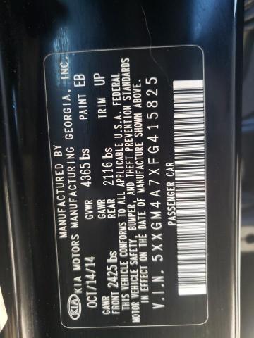 Photo 12 VIN: 5XXGM4A7XFG415825 - KIA OPTIMA LX 