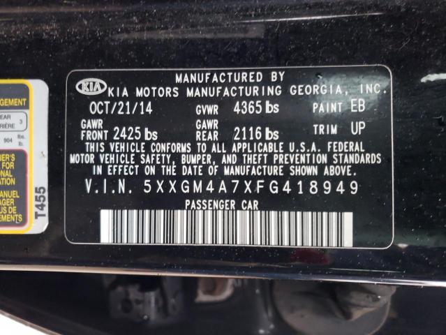 Photo 11 VIN: 5XXGM4A7XFG418949 - KIA OPTIMA LX 