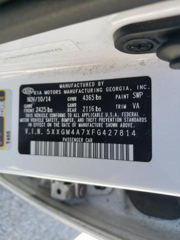 Photo 9 VIN: 5XXGM4A7XFG427814 - KIA OPTIMA LX 