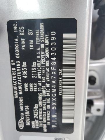 Photo 11 VIN: 5XXGM4A7XFG430390 - KIA OPTIMA LX 