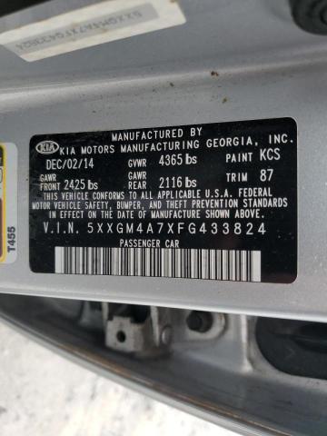 Photo 11 VIN: 5XXGM4A7XFG433824 - KIA OPTIMA LX 