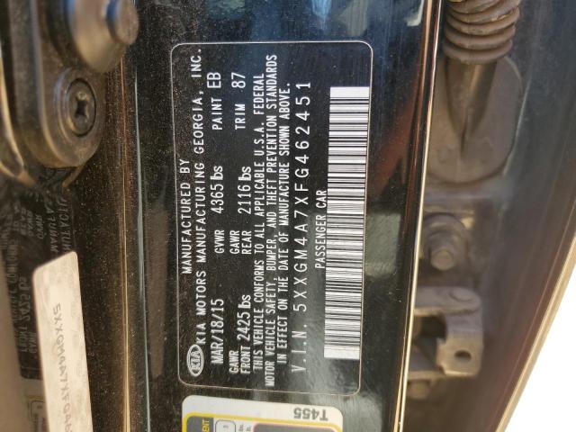 Photo 12 VIN: 5XXGM4A7XFG462451 - KIA OPTIMA LX 