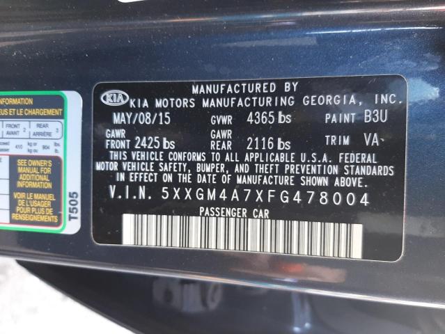 Photo 11 VIN: 5XXGM4A7XFG478004 - KIA OPTIMA LX 