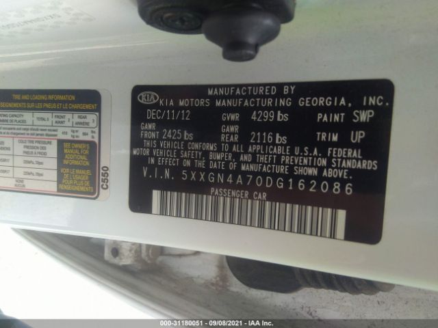 Photo 8 VIN: 5XXGN4A70DG162086 - KIA OPTIMA 