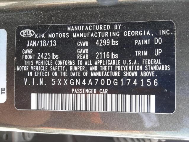 Photo 9 VIN: 5XXGN4A70DG174156 - KIA OPTIMA EX 