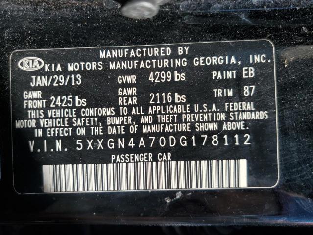 Photo 12 VIN: 5XXGN4A70DG178112 - KIA OPTIMA 