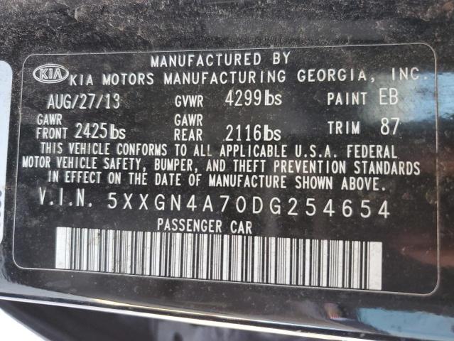 Photo 11 VIN: 5XXGN4A70DG254654 - KIA OPTIMA 