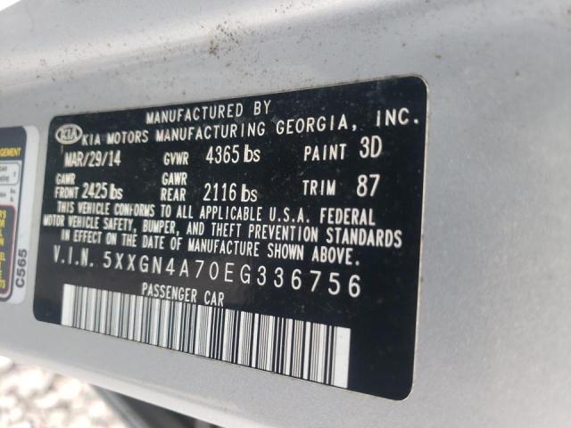 Photo 9 VIN: 5XXGN4A70EG336756 - KIA OPTIMA EX 