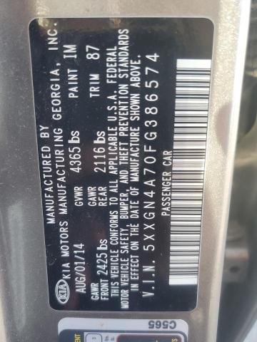 Photo 11 VIN: 5XXGN4A70FG386574 - KIA OPTIMA EX 