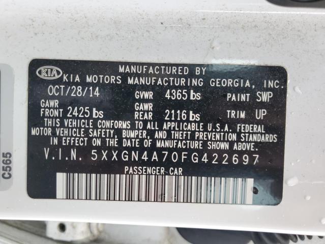 Photo 11 VIN: 5XXGN4A70FG422697 - KIA OPTIMA EX 