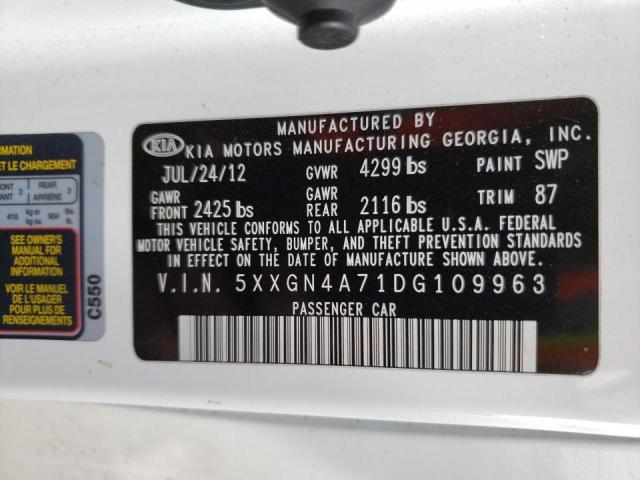 Photo 9 VIN: 5XXGN4A71DG109963 - KIA OPTIMA EX 