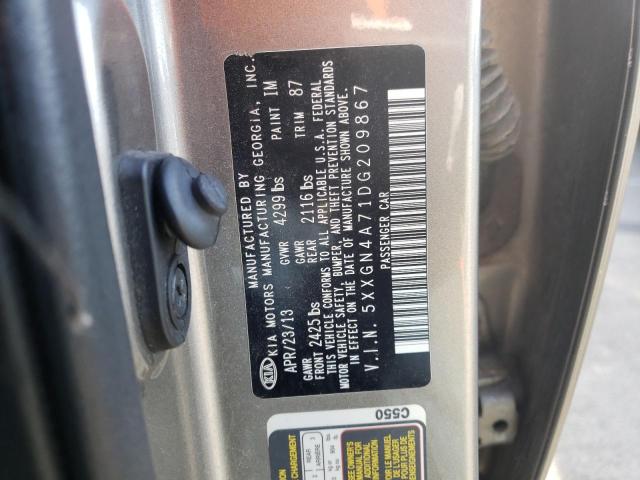 Photo 9 VIN: 5XXGN4A71DG209867 - KIA OPTIMA EX 